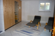 Kellergeschoss-Sauna, Ruheraum